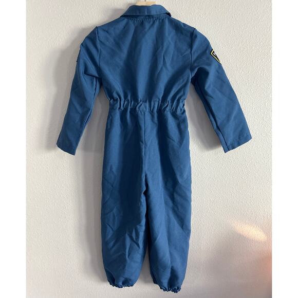 Kids Police Uniform Cop Halloween Costume Youth 5-6 Blue - Picture 6 of 6